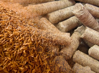 Rice husk pellets